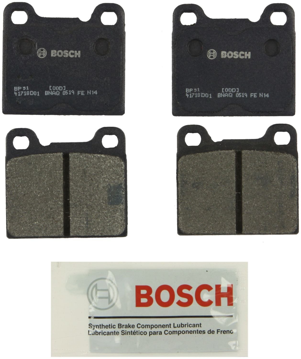 For 1989-1990 Maserati 430i Bosch QuietCast Semi-Metallic Brake Pads Rear
