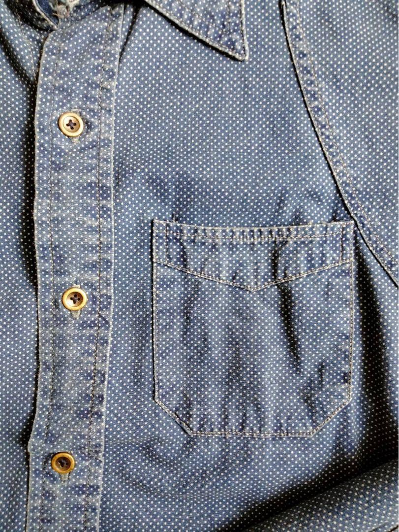 Doublerl Polka Dot Indigo Shirt. Size S | eBay Doublerl Polka Dot Indigo Shirt. Size S | eBay