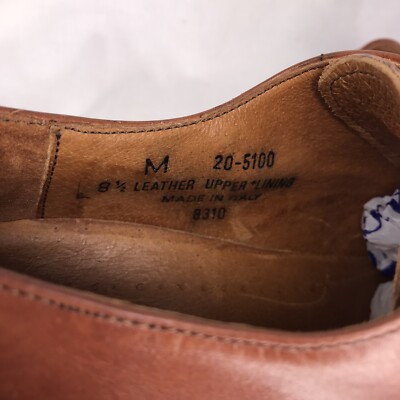 バッグ20 Johnston & Murphy 8.5 M Brown Leather Dress Oxford Shoe Laces 20