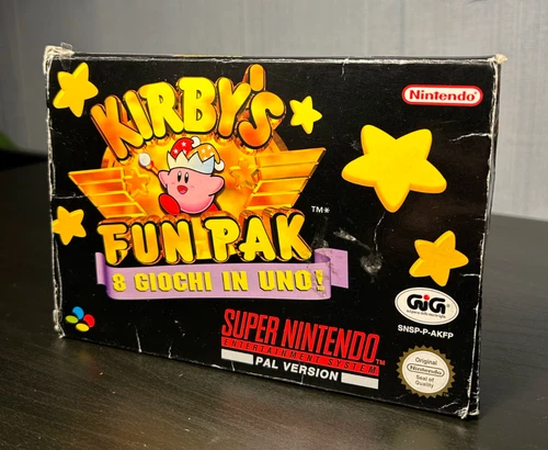 Kirby's Fun Pak Super Nintendo SNES PAL ITA GIG CiB Super Star