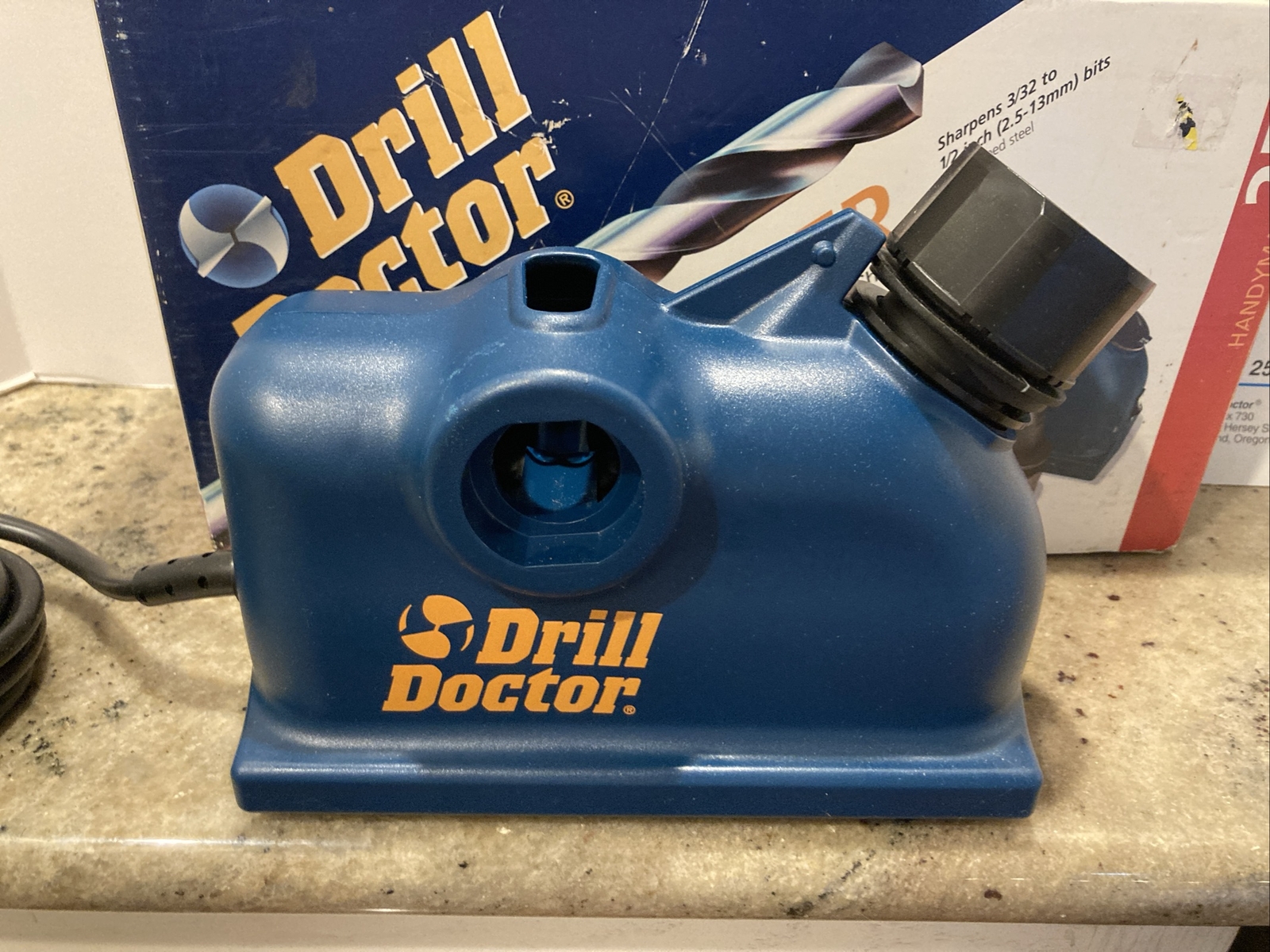 New Vintage Drill Doctor 250 Handyman Drill Bit Sharpener 3/32" to 1/2