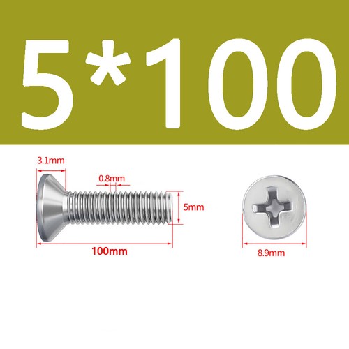 M3 M4 M5 A2 Stainless Steel Phillips Countersunk Flat Head Screw Long 4mm-100mm - Picture 84 of 84