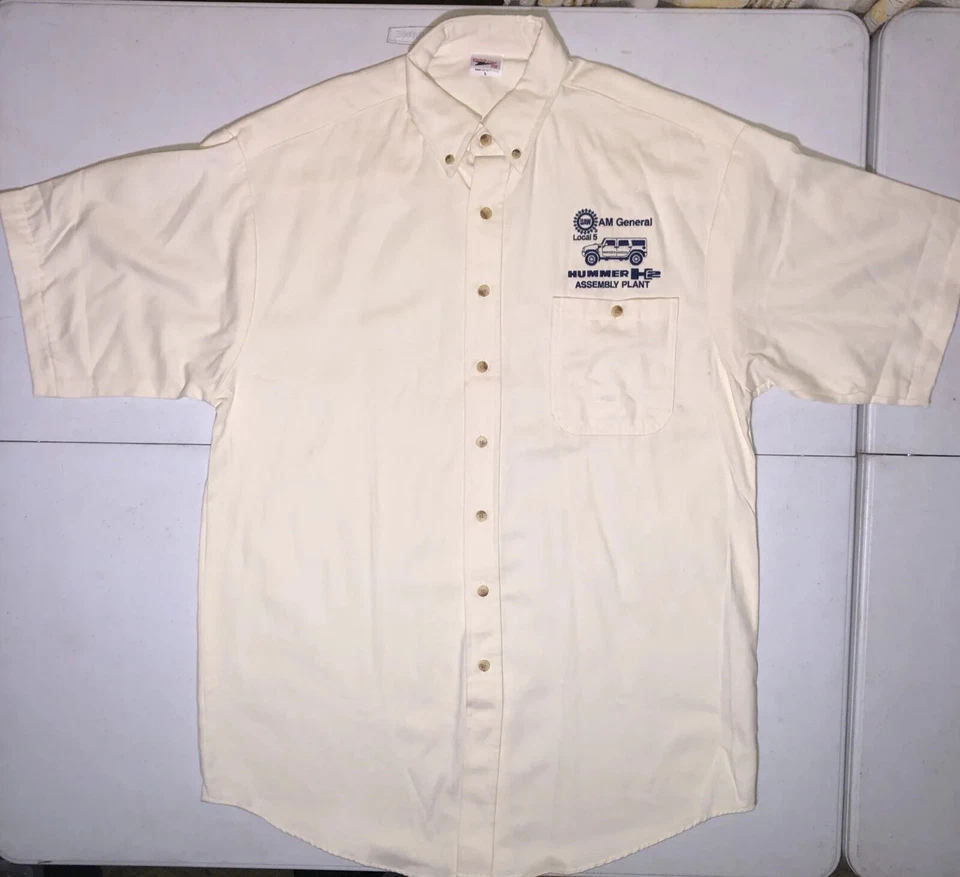 Nueva Camisa HUMMER H2 Planta de Montaje UAW Talla Grande S/S UNION LINE EE. UU. UNION MADE Foto 4 de 4