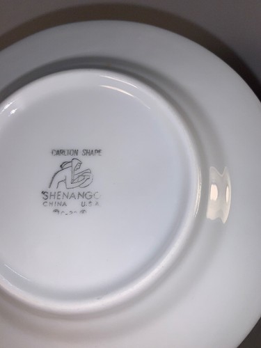 Vintage Restaurant Ware Shenango Carlton Shape Dessert Plates 6 3/4” Set/8 Lot B - Picture 3 of 4