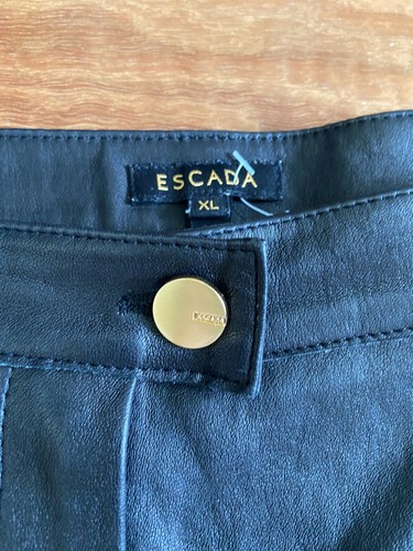 XL Escada Stretch Leather Pants $1289 *BUY FIVE +ITEMS = FREE POST - Picture 3 of 5