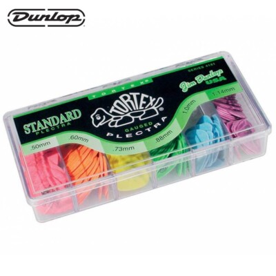 Dunlop 4181 Tortex 216 Pieces 6 Gauges Guitar Picks with Display Case