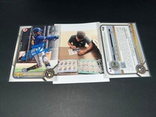 Jackson Chourio Brewers Auto Signed 2022 1st Bowman Base Beckett Holo Paint _