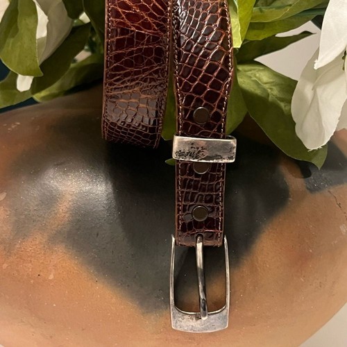 RDM Randall Moore Sterling .925 belt buckle-Tom Taylor alligator strap 38