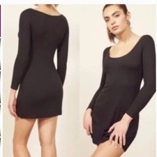 Reformation Women’s Black Rosario Dress - Size Large