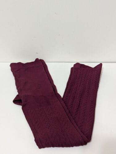 Banana Republic Women's Burgundy Plum Designer Footless Capri Stockings L/XL - Picture 2 of 7