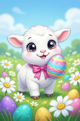 DIGITAL LAMB EASTER  PHOTO DIGITAL PRODUCT PHOTOGRAPH IMAGE WALLPAPER PRINT 0.99