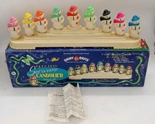 Christopher Radko VTG 9 Light SNOWMAN  CANDOLIER SHINY BRITE Christmas, Read