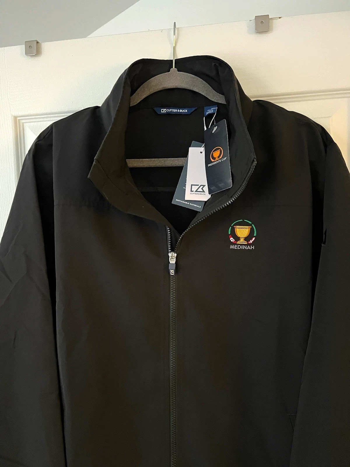 Cutter & Buck Presidents Cup 2026 Jacket Men's M Black Softshell Full Zip - product detail image 1