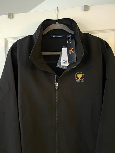 Cutter & Buck Presidents Cup 2026 Jacket Men's M Black Softshell Full Zip video thumbnail