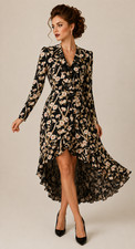 Alexander McQueen for Givenchy Couture Paris Floral Silk Dress c. 1998 Size 40