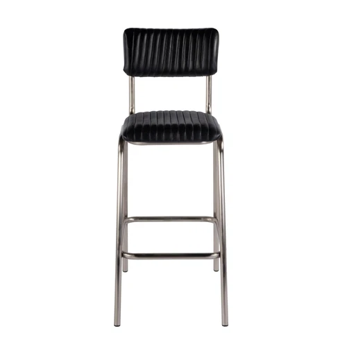 Butler Specialty Company Waylon 31"H Seat Leather and Iron Bar Stool - Black - Picture 3 of 8