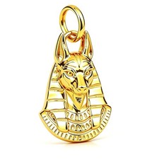 Egyptian Anubis God Pendant Charm 18K Gold Plated Ancient Egypt God For Necklace