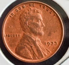 1933 P Lincoln Wheat Cent - Actual Coin Photo -  Xfine to AU