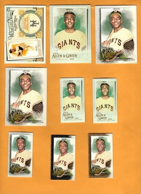 Monte Irvin lot of 9 w/ 3 SPs A & G Baseball - UNLIMITED SHIPPING FOR $4.00