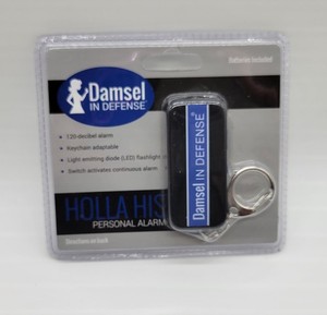Damsel In Defense Blue Holla His Personal Alarm Keychain Flashlight NIP