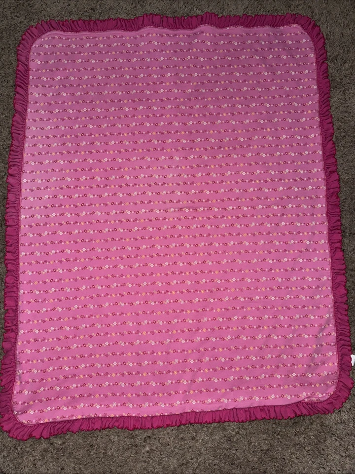 Vtg Baby Gymboree Blanket 2000 pink, white, flowers, fruits, Summer Fun Sleep - Image 2 of 4