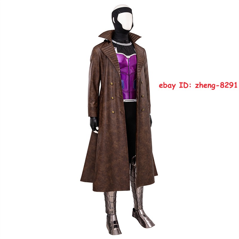 Deadpool & Wolverine Gambit Cosplay Halloween Costume Outfit Superhero Uniform image 3