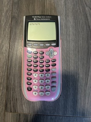 Pink Ti 84 Plus Silver Edition Texas Instruments Calculator With Manual
