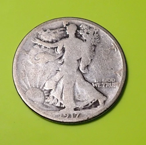 1917 -P Walking Liberty Half Dollar   - VG + # 1298