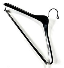 Vintage Wishbone Brand 17  Curved Wooden Suit Hanger Black