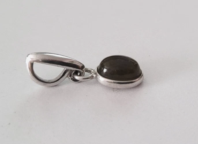 Pendente In Argento Massiccio E Labradorite - Immagine 3 di 3