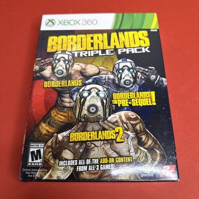 Borderlands Triple Pack (Microsoft Xbox 360, 2015) Brand New Sealed 2 Pre-Sequel