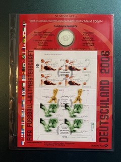Numisblatt "FIFA Fußball Weltmeisterschaft 2006" (925er Silber 10€ Münze)