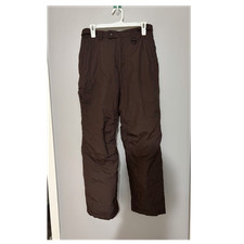 L.L.Bean Insulated Brown Snow Pants Girls Size 14 Regular Ski Snowboard