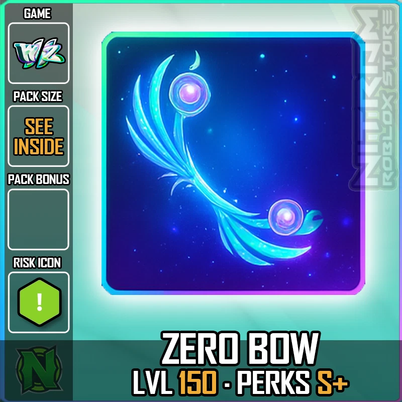 ZERO WEAPON AND ARMOR World Zero WZ - ZERO BOW - LVL 150 - S+ PERKS