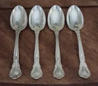 4 Chantilly By Gorham Sterling Silver Tea Spoons Pat. 95 Teaspoons 5 7/8" Oval