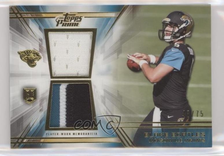 2014 Topps Prime Dual Relics Gold 43/75 Blake Bortles #DR-BB Rookie RC v7j