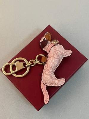 Novelty Charm Handmade Dog Pink Keychain Gift Key chain with New Box