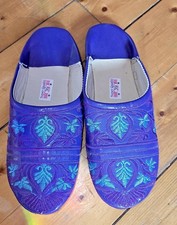 Lila Leder Schläppchen aus Marokko Gr. 37/38