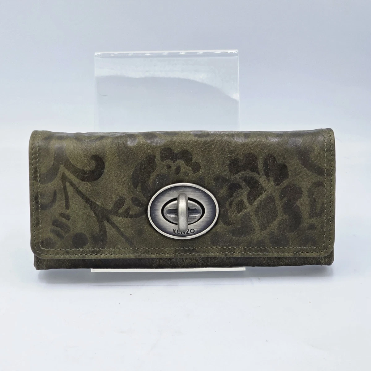 【KENZO 】新品グリーンレザー ケース KENZO Leather Wallets for Women for sale | eBay