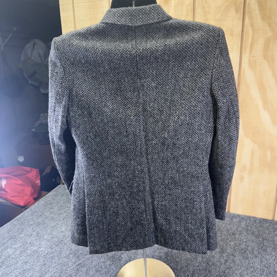 Harris Tweed Blazer Mens Dark Gray Wool Hand Woven Outer Hebrides Jacket England - Image 3 of 4