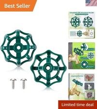 Outdoor Faucet Handles 3/8 in 12 Point, Green Round  2 pack, compatible with...