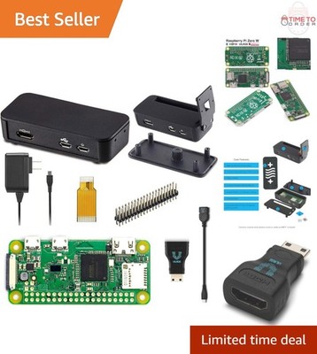 Raspberry Pi Zero W Basic Kit with Case Wireless Bluetooth HDMI USB Starter