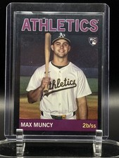 2025 Topps Archives #98 MAX MUNCY (RC) - Black Foilboard Rookie Card Athletics. rookie card picture