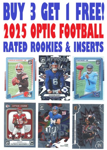 2025 Donruss Optic Football ROOKIE/INSERTS (BUY 3 GET 1) You Pick/Choose 201-300