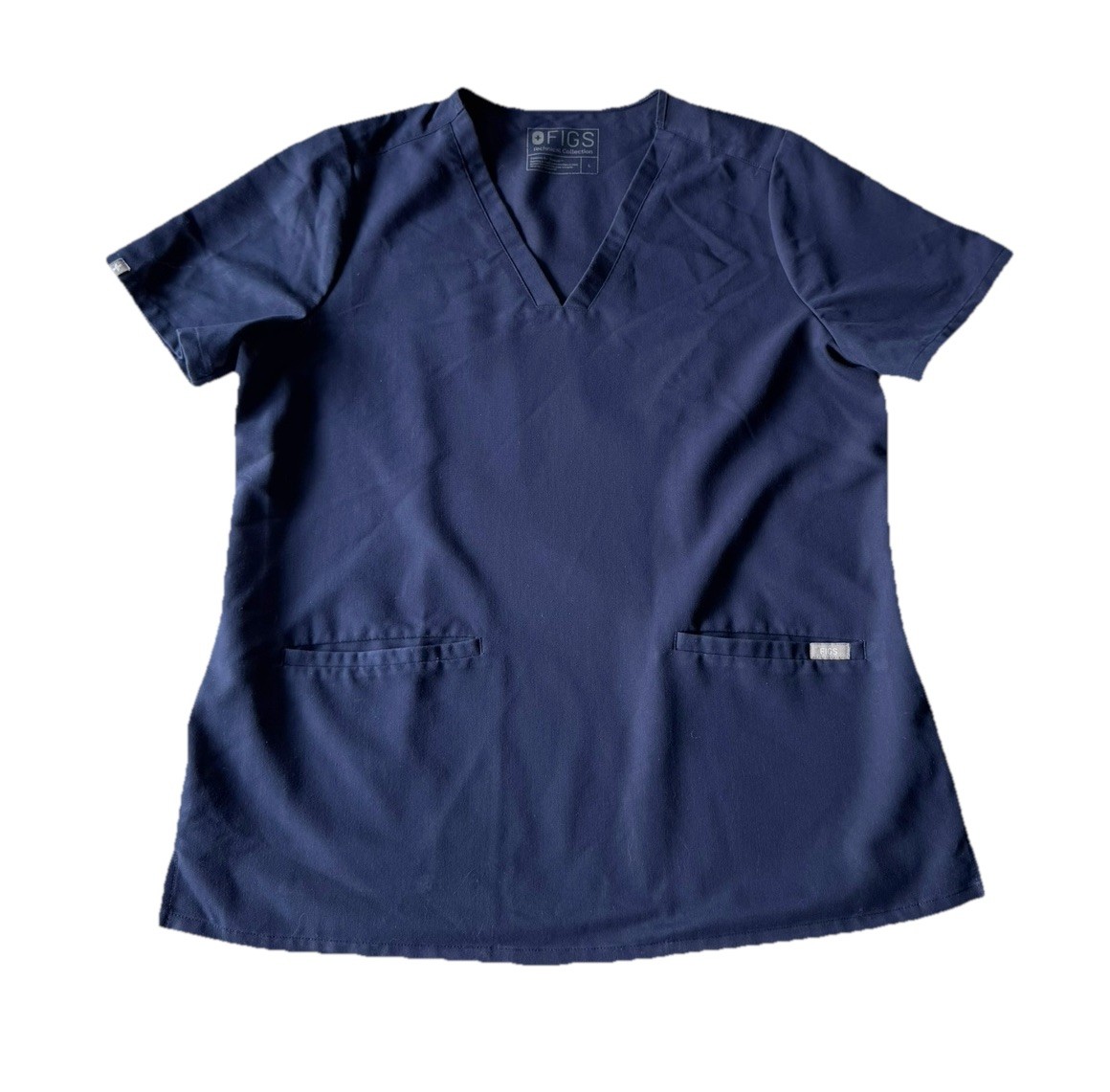 Figs Women's Sz L Casma Technical Collection Navy Blue Scrub Top FW1100 image 8
