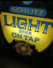 Vintage Schlitz Light Beer On Tap Globe Sunburst Motion Lighted Sign