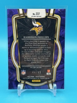 2022 Panini Select #237 Harrison Phillips Red Prizm /49 Minnesota
