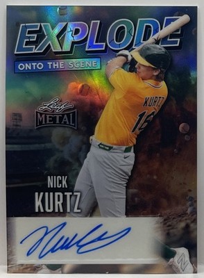 Nick Kurtz 2026 Leaf Metal Baseball #EA-NK1 Silver Autograph Auto #1/8 A s SSP