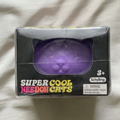 Schylling NeeDoh Super Cool Cat Authentic Purple Fidget Squeeze Toy NEW IN HAND