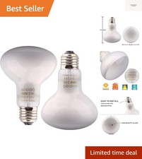 Reptile Basking Light Bulb - 100W Reptile Heat Lamp 2 Pack UVA Daylight Amphi...